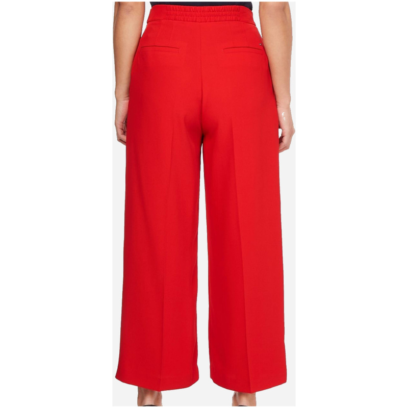 FLUID TWILL WIDE LEG CROP PANT